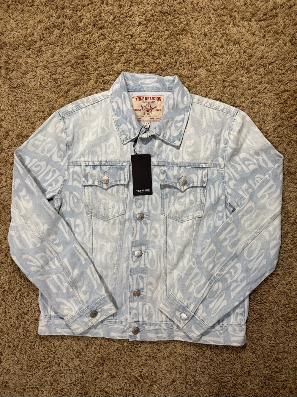 True Religion Jesse AOP Trucker Jacket NWT Mens